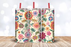 Indian Folk Flower Tumbler Wrap, 20oz Skinny Tumbler Wraps Product Image 3