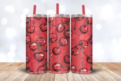 Doodles Cherry Tumbler Wrap, 20oz Skinny Tumbler Wrap Product Image 3
