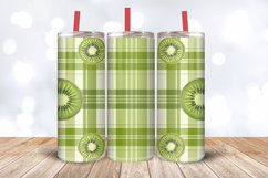 Kiwi plaid Tumbler Wrap, 20oz Skinny Tumbler Wraps Product Image 3