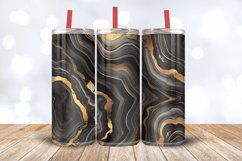 Black &amp; Gold Agate Tumbler Wrap, 20oz Skinny Tumbler Wrap Product Image 3