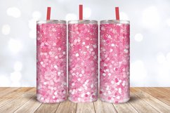Pink Glittery Tumbler Wrap, 20oz Skinny Tumbler Wraps Product Image 3