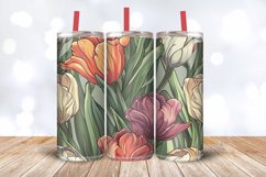 Tulips Flowers Tumbler Wrap, 20oz Skinny Tumbler Wraps Product Image 3