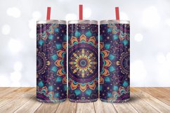 Colorful Mandala Tumbler Wrap, 20oz Skinny Tumbler Wrap Product Image 3