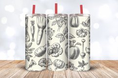 Vintage Gardening Sketchnote Tumbler Wrap, 20oz Skinny Tumbl Product Image 3