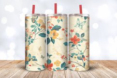Floral Butterfly Garden Tumbler Wrap, 20oz Skinny Tumbler Wr Product Image 3