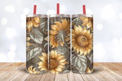 Vintage Autumn Sunflower Fabric Tumbler Wrap, 20oz Skinny Tu Product Image 3