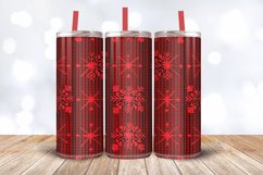 Red Knitted Christmas Tumbler Wrap, 20oz Skinny Tumbler Wrap Product Image 3