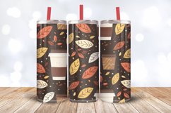 Fall Coffee Tumbler Wrap, 20oz Skinny Tumbler Wrap Product Image 3