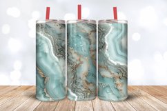 Seafoam and Silver Agate Tumbler Wrap, 20oz Skinny Tumbler W Product Image 3
