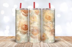 Delicate Pastel Roses Tumbler Wrap, 20oz Skinny Tumbler Wrap Product Image 3