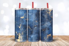 Blue Ink and Gold Foil Tumbler Wrap, 20oz Skinny Tumbler Wra Product Image 3