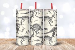 Vintage Dinosaurs Skeleton Tumbler Wrap, 20oz Skinny Tumbler Product Image 3