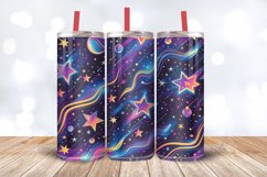 Embroidery Pink Jean Denim Tumbler Wrap, 20oz Skinny Tumbler Product Image 3