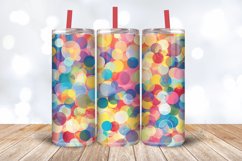 Bokeh Color Circles Tumbler Wrap, 20oz Skinny Tumbler Wra Product Image 3