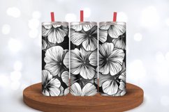 Summer Petals BW Floral Tumbler Wraps, 20oz Skinny Tumbler W Product Image 3