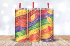 Autumn Rainbow Pattern Tumbler Wrap, 20oz Skinny Tumbler Wra Product Image 3