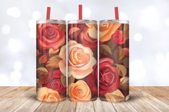 Fall Autumn Roses Tumbler Wrap, 20oz Skinny Tumbler Wrap Product Image 3