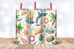 Summer Vacation Tumbler Wrap, 20oz Skinny Tumbler Wraps Product Image 3
