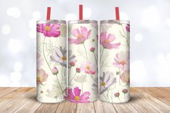 Cosmos Flowers Tumbler Wrap, 20oz Skinny Tumbler Wrap Product Image 3