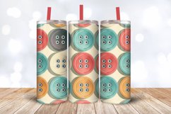Retro Buttons Tumbler Wrap, 20oz Skinny Tumbler Wrap Product Image 3
