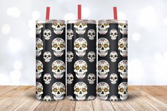 Halloween Sugar Skulls Tumbler Wrap, 20oz Skinny Tumbler Wra Product Image 3