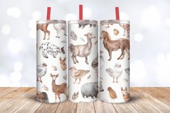 Watercolor Farm Animals Tumbler Wrap, 20oz Skinny Tumbler Wr Product Image 3