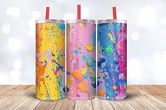 Colorful Paint Splashes Tumbler Wrap, 20oz Skinny Tumbler Wr Product Image 3