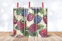 Vintage Sweet Berries Retro Tumbler Wrap, 20oz Skinny Tumble Product Image 3