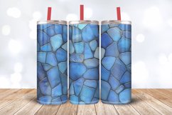 Baby Blue Stained Glass Tumbler Wrap, 20oz Skinny Tumbler Wr Product Image 3
