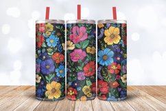 Rainbow Wildflowers Tumbler Wrap, 20oz Skinny Tumbler Wrap Product Image 3