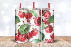 Watercolor Cherries Tumbler Wrap, 20oz Skinny Tumbler Wraps Product Image 3