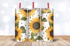 Sunflowers &amp; Polka Dots Tumbler Wrap, 20oz Skinny Tumbler Wr Product Image 3