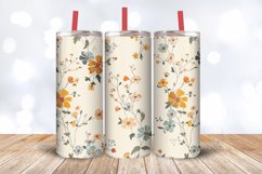 Romantic Retro Cottage core Wildflowers Tumbler Wrap, 20oz S Product Image 3