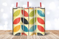 Retro Triple Leaf Digital Tumbler Wrap, 20oz Skinny Tumbler Product Image 3