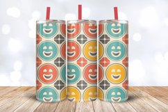 Smile Retro Tumbler Wrap, 20oz Skinny Tumbler Wraps Product Image 3