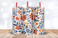 Rustic Folk Wildflowers Floral Tumbler Wrap, 20oz Skinny Tum Product Image 3