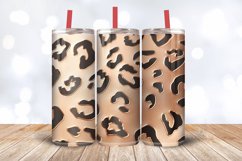 Rose Gold Leopard Tumbler Wrap, 20oz Skinny Tumbler Wraps Product Image 3