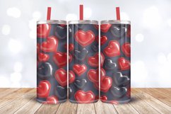 3D Puffy Hearts Tumbler Wrap, 20oz Skinny Tumbler Wrap Product Image 3