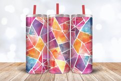 Watercolor Geometric Shapes Tumbler Wrap, 20oz Skinny Tumble Product Image 3