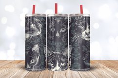 Ornate Cats Portraits Tumbler Wrap, 20oz Skinny Tumbler Wrap Product Image 3