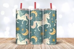 Whimsical Unicorn Tumbler Wrap, 20oz Skinny Tumbler Wrap Product Image 3