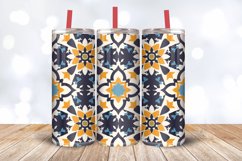 Moroccan Tiles Tumbler Wrap, 20oz Skinny Tumbler Wrap Product Image 3