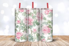 Watercolor Pink Roses Tumbler Wrap, 20oz Skinny Tumbler Wrap Product Image 3