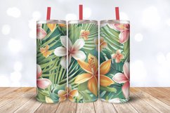 Tropical Paradise Flowers Tumbler Wrap, 20oz Skinny Tumbler Product Image 3
