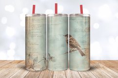 Bird Ephemera Tumbler Wrap, 20oz Skinny Tumbler Wraps Product Image 3