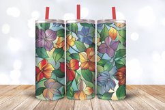 Spring Stained Glass Floral Tumbler Wrap, 20oz Skinny Tumble Product Image 3
