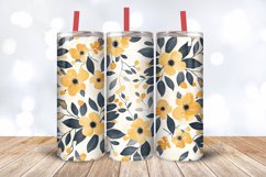 Musturd Blooms Pattern Tumbler Wrap, 20oz Skinny Tumbler Wra Product Image 3