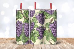 Doodles Grapes Tumbler Wrap, 20oz Skinny Tumbler Wrap Product Image 3