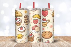 Kawaii Breakfast Tumbler Wrap, 20oz Skinny Tumbler Wraps Product Image 3