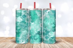 Watercolor Teal Splash Abstract Tumbler Wrap, 20oz Skinny Tu Product Image 3